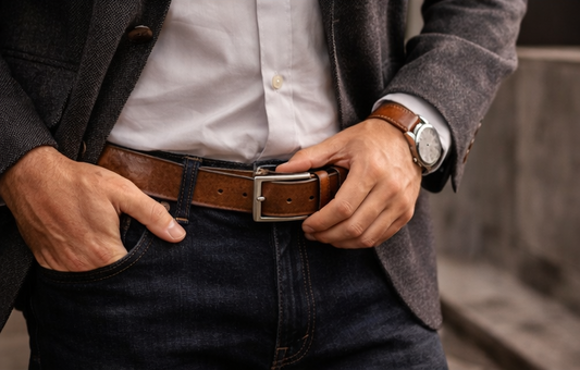 Cinturón | Casual | Cuero | Café