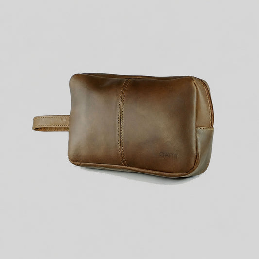 Neceser | Cuero Graso | Café Oscuro | Minimalista