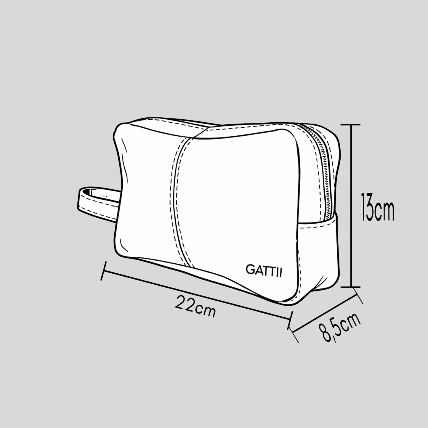 Neceser | Cuero | Café Claro | Minimalista