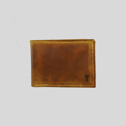 Billetera | Bifold | Cuero Graso Café | Carácter Firme | Minimalista
