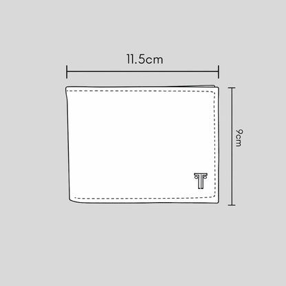 Billetera | Bifold | Cuero Graso Café | Carácter Firme | Minimalista