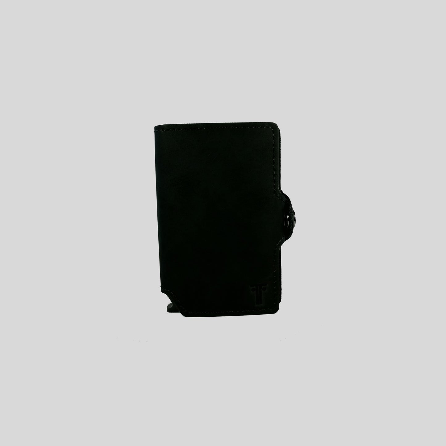 Billetera | Trifold Pop-up | Cuero Negro | Anticlonación RFID