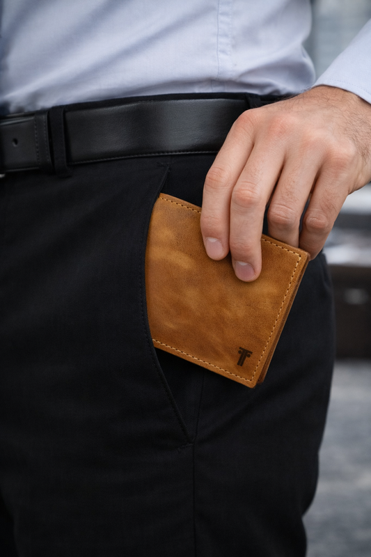 Billetera | Bifold | Cuero Café | Minimalista
