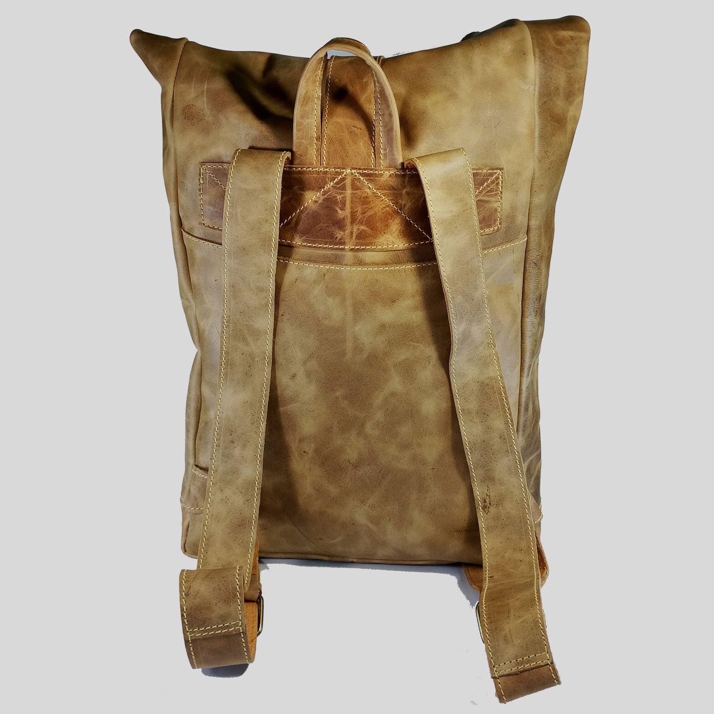 Mochila Nómada de Cuero Café Claro | Rústica