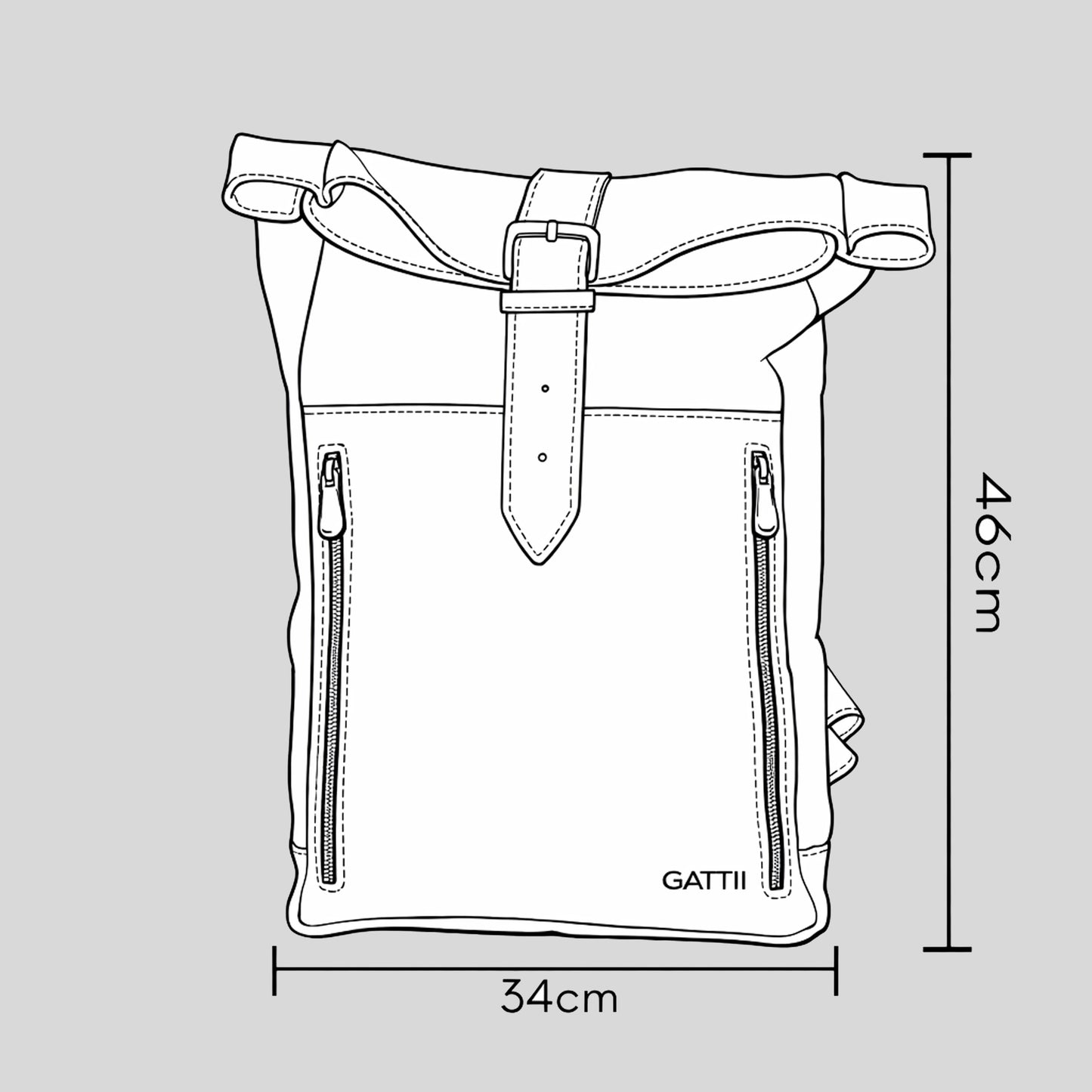 Mochila Nómada de Cuero Café Claro | Rústica