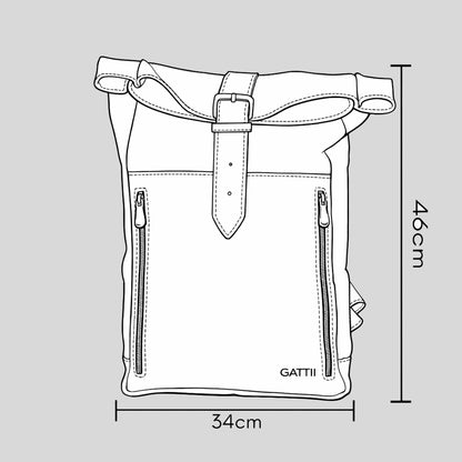 Mochila Nómada de Cuero Café Claro | Rústica