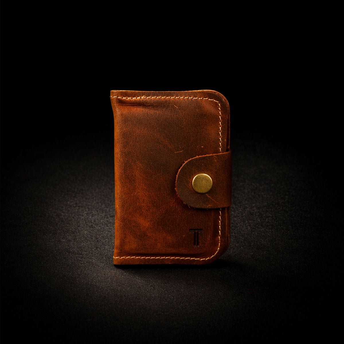 Porta Naipes Traveler con Broche - Café Graso