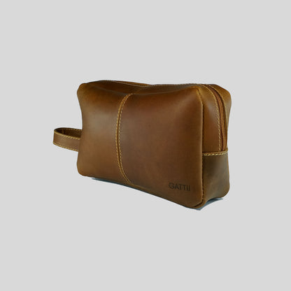 Neceser | Cuero | Café Claro | Minimalista