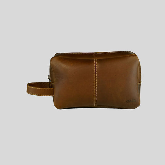 Neceser | Cuero | Café Claro | Minimalista