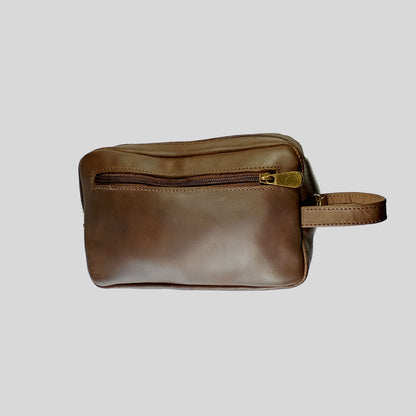 Neceser | Cuero Graso | Café Oscuro | Minimalista