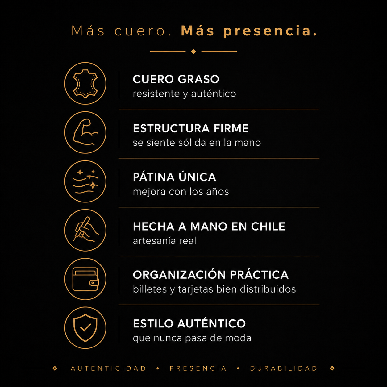 Billetera Cuero Graso Café | Gruesa Minimalista